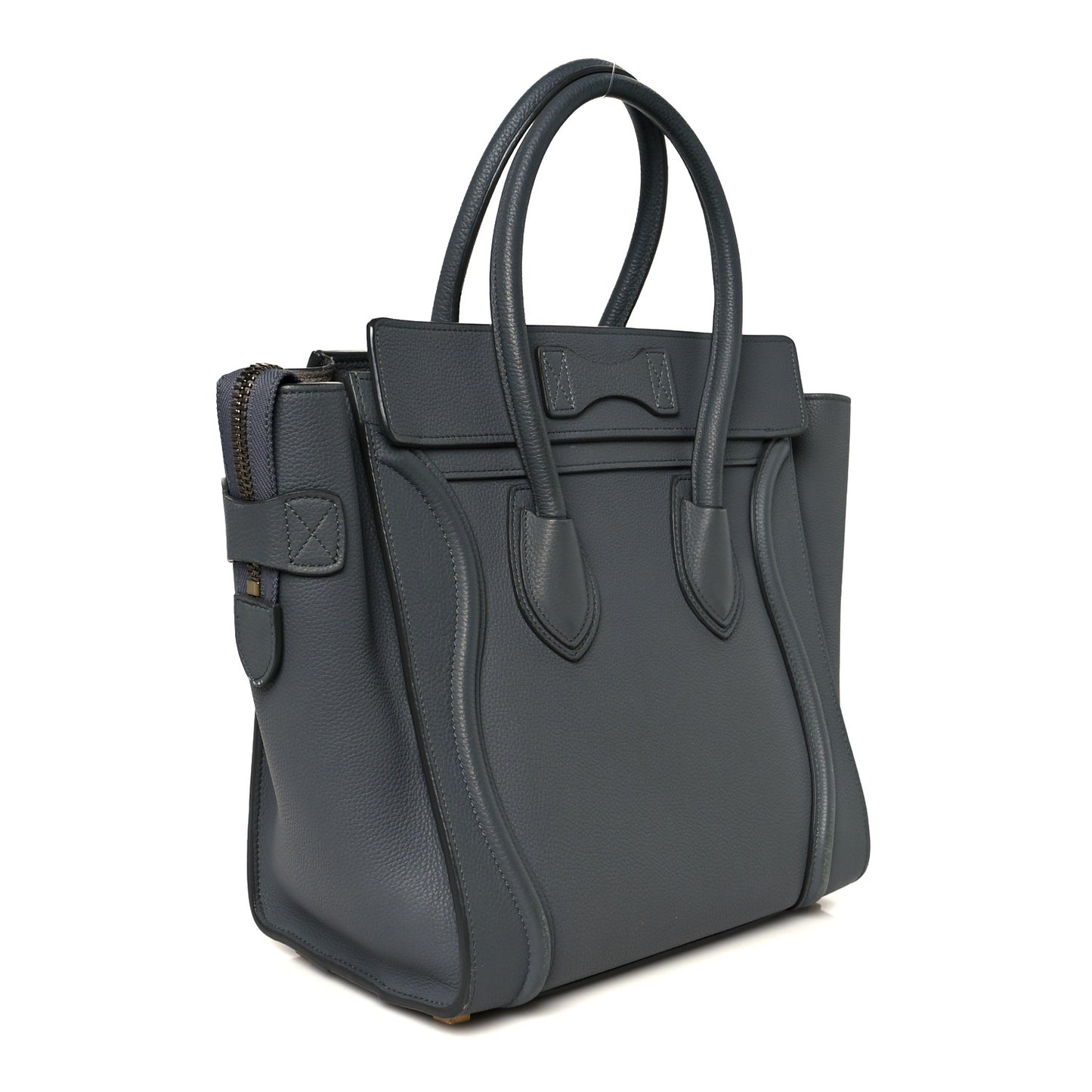 Baby Drummed Calfskin Micro Luggage Kohl