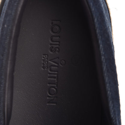 Louis Vuitton Mens Denim Damier Coconut Grove Slip On 11 Marine 8 of 10
