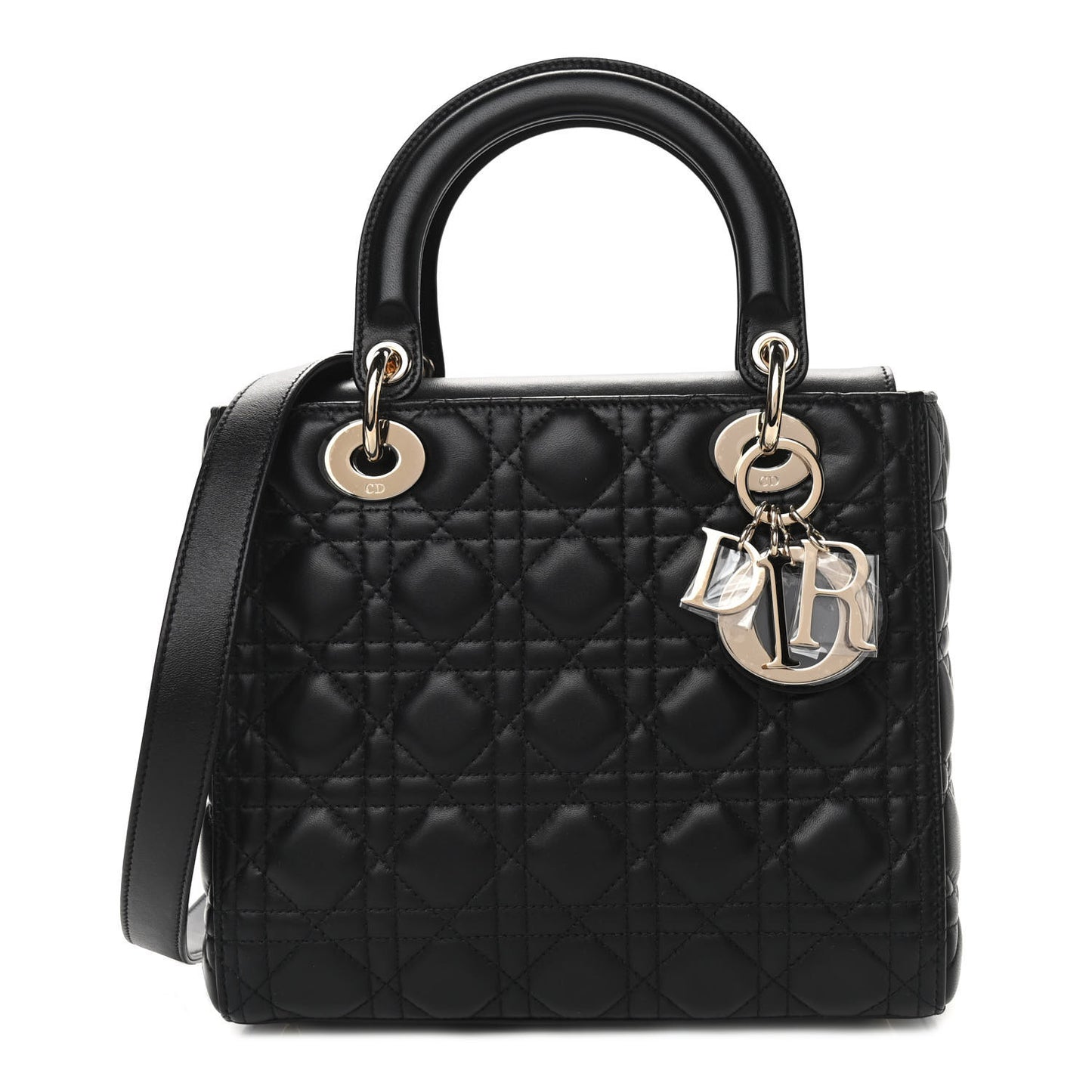 Lambskin Cannage Medium Lady Dior Black