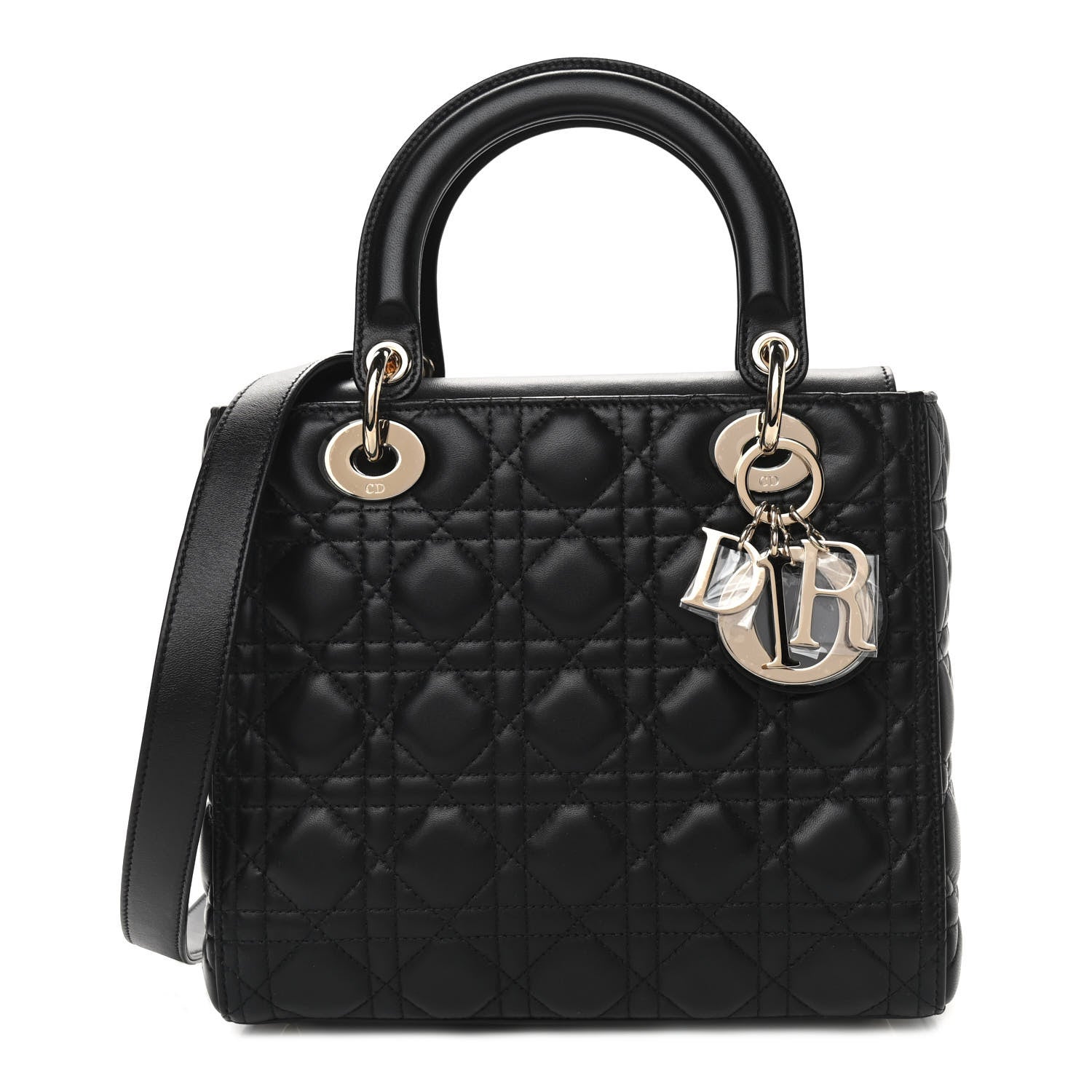Christian Dior Lambskin Cannage Medium Lady Dior Black 1 of 8