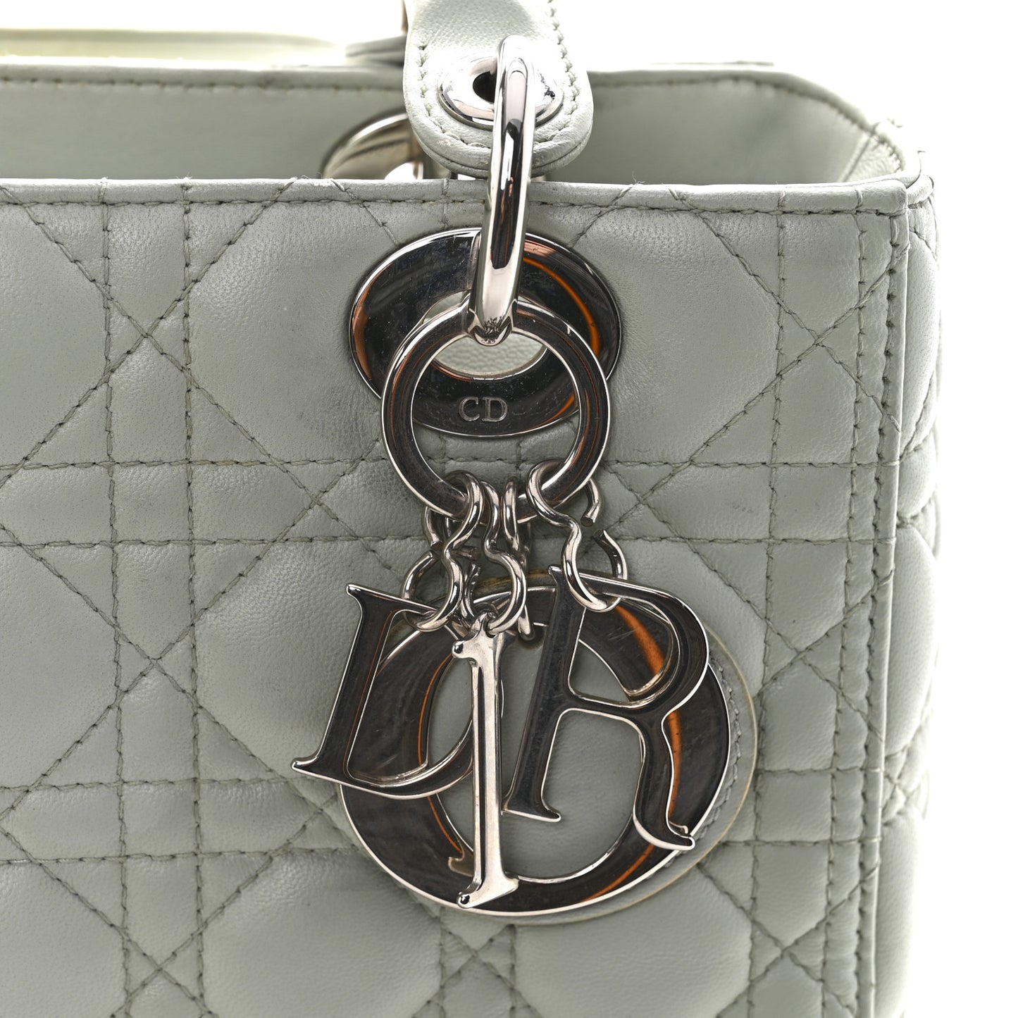 Lambskin Cannage Medium Lady Dior Green