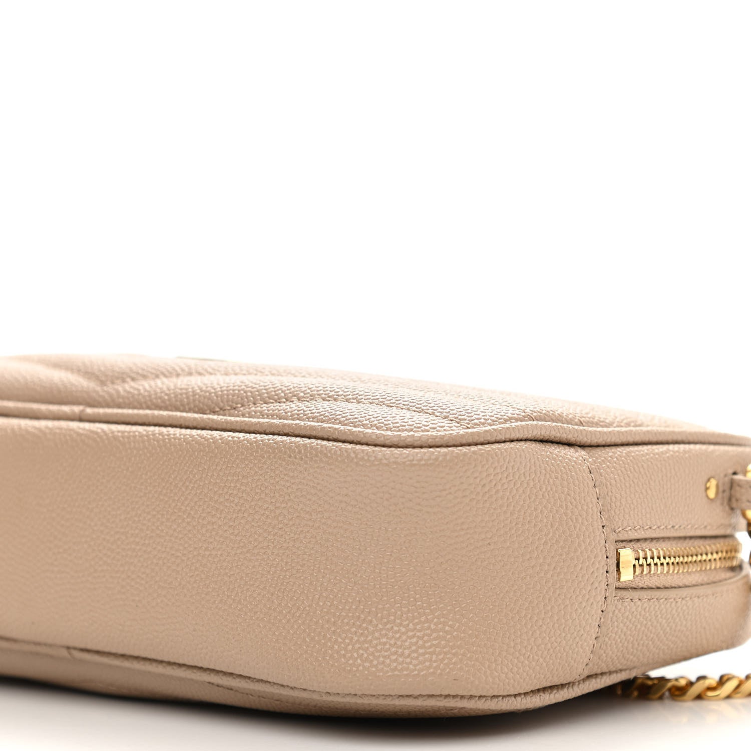 Saint Laurent Grain De Poudre Matelasse Monogram Mini Lou Camera Bag Dark Beige 5 of 10