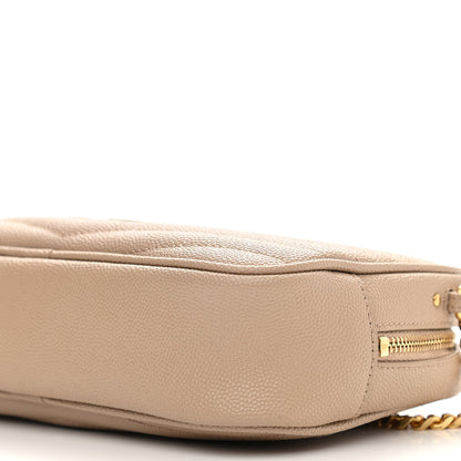 Saint Laurent Grain De Poudre Matelasse Monogram Mini Lou Camera Bag Dark Beige 5 of 10