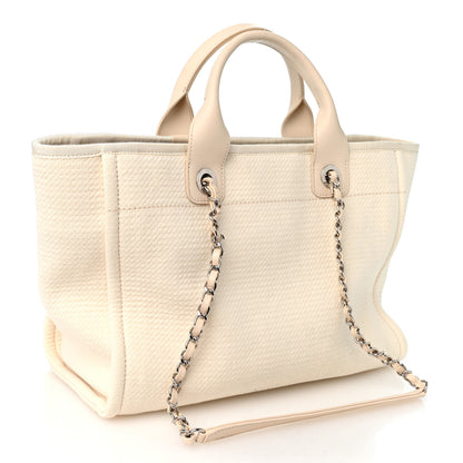 Chanel Mixed Fibers Small Deauville Tote White 4 of 11