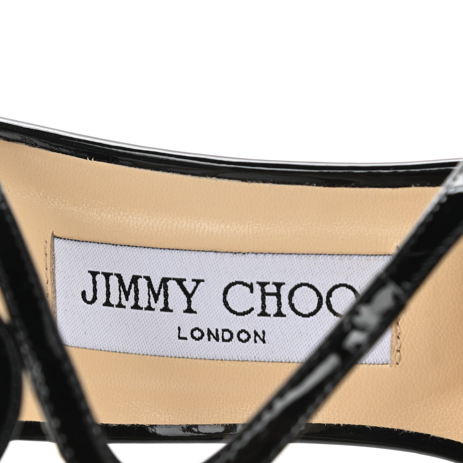 Jimmy Choo Patent Calfskin Lang Sandals 39.5 Black 7 of 8