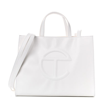 Telfar Vegan Leather Medium Shopping Bag White 1 of 9