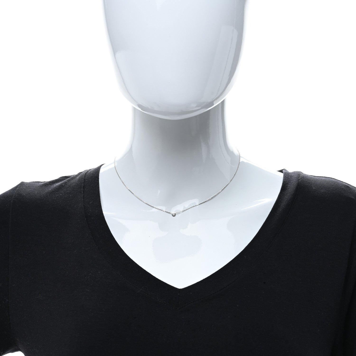 Cartier 18K White Gold Diamond XS D'Amour Pendant Necklace 3 of 5