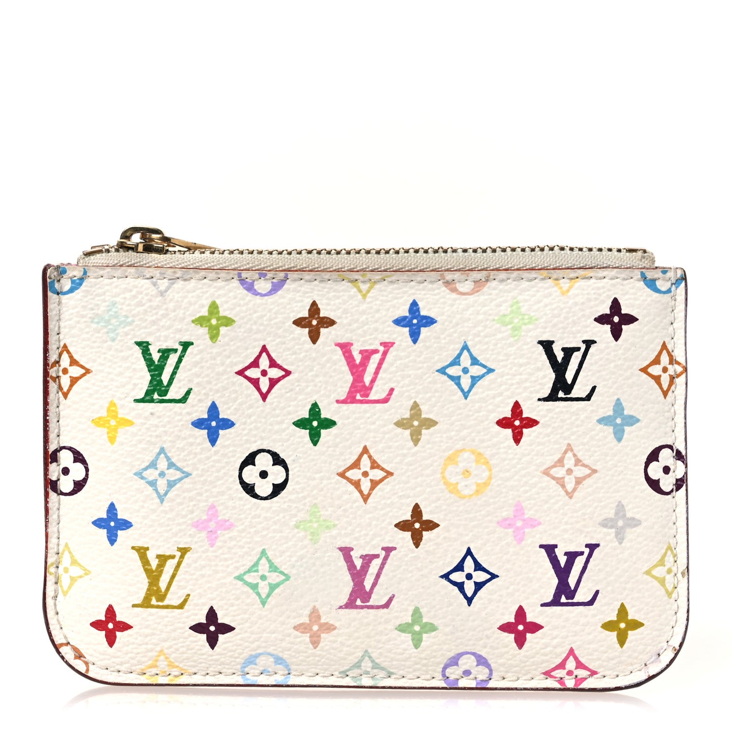 Monogram Multicolor Key Pouch White Litchi