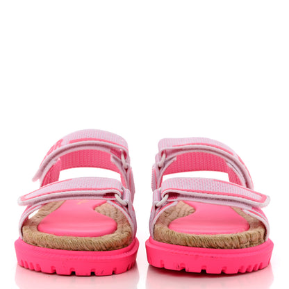Christian Dior Technical Knit Jute Dioract 10mm Sandals 38 White Fuchsia 2 of 10