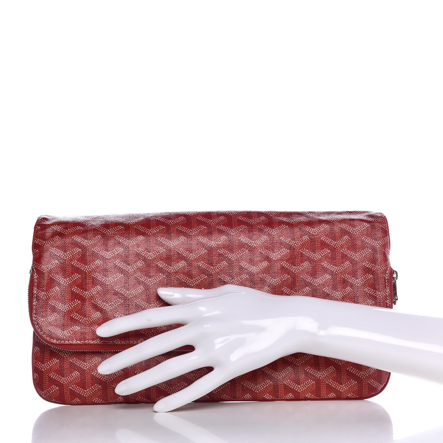 Goyard Goyardine Sainte Marie Soft Clutch Red 2 of 8