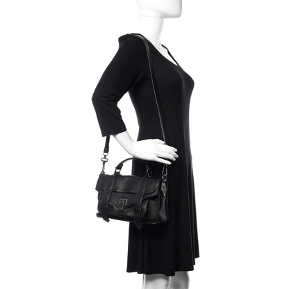 Proenza Schouler Grained Calfskin Tiny PS1 Satchel Black 2 of 8