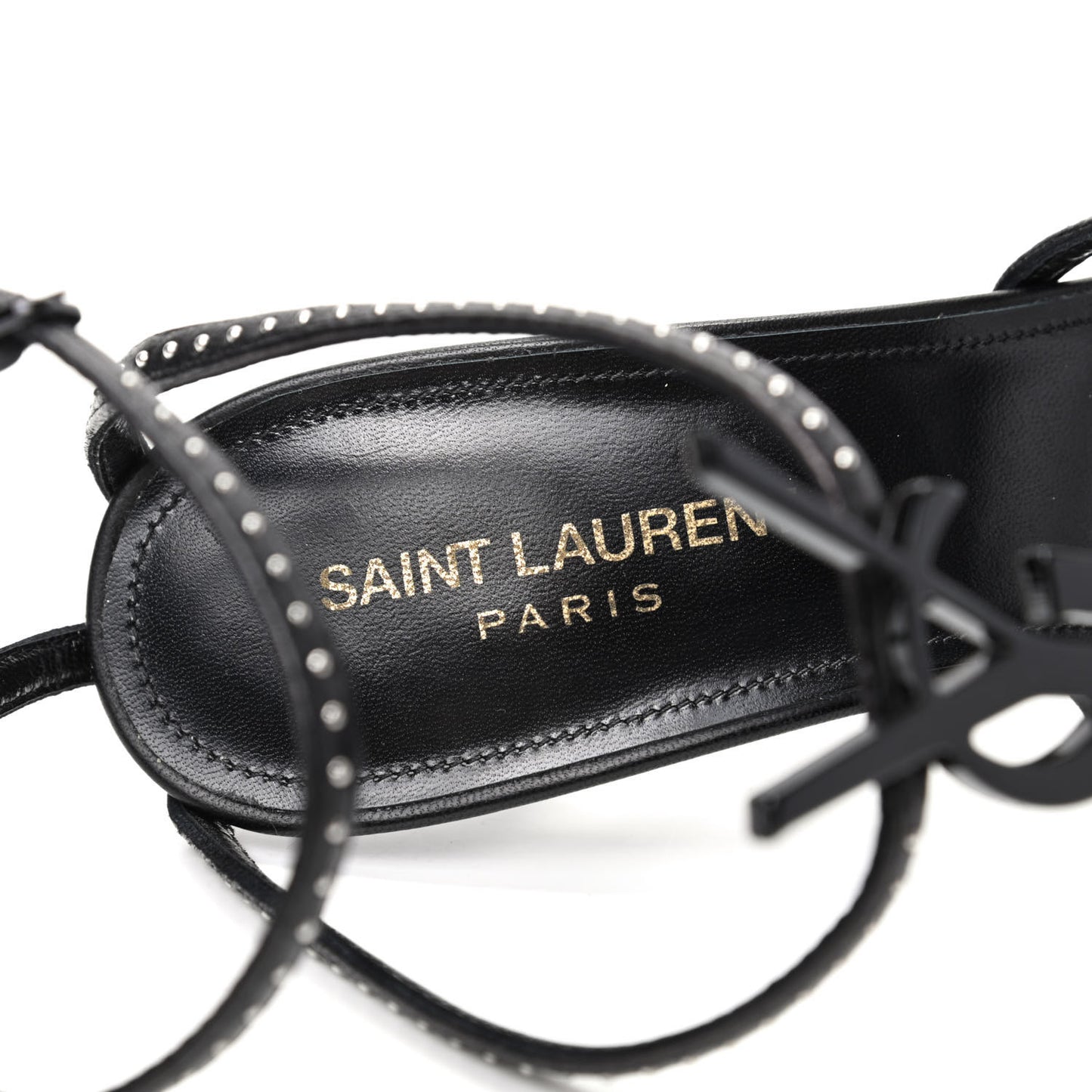Calfskin Studded Cassandra 110 Sandals 39 Black