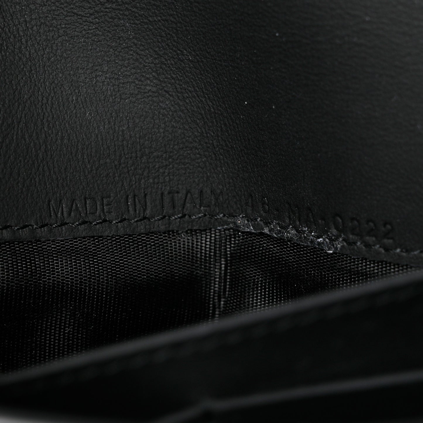Ultra Matte Calfskin Saddle Chain Wallet Pouch Black