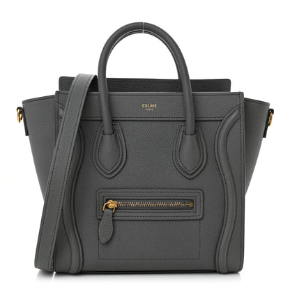 Celine Baby Drummed Calfskin Nano Luggage Kohl 1 of 10