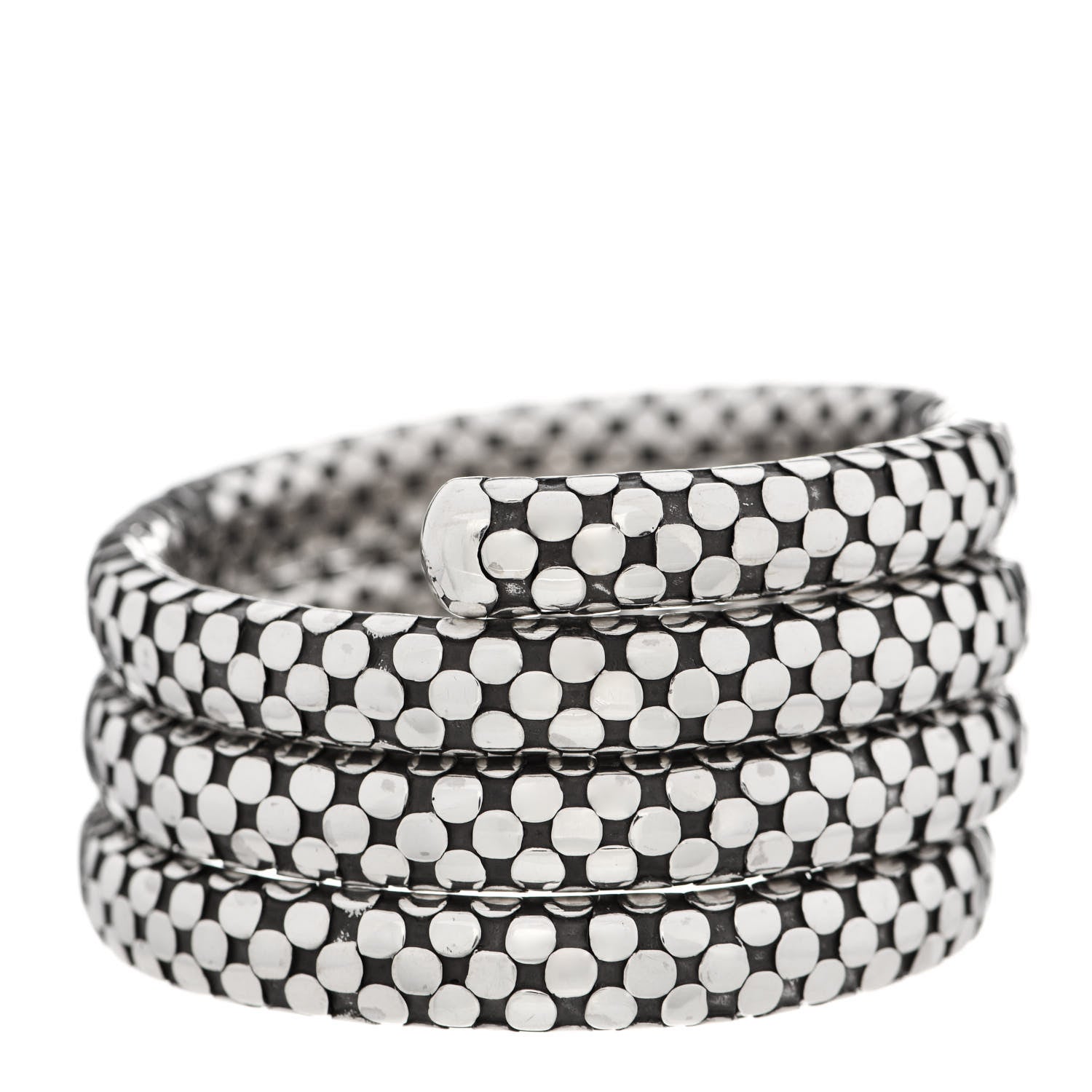 John Hardy Sterling Silver Dot Triple Coil Bracelet 1 of 5