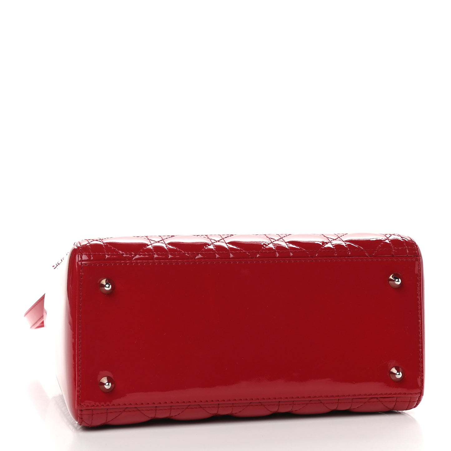 Patent Cannage Medium Lady Dior Red