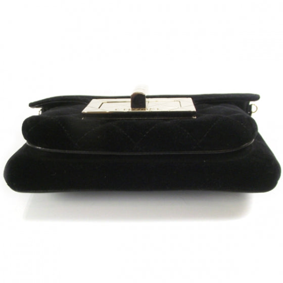 Chanel Velvet Quilted 2.55 Evening Clutch Bag 4 of 9