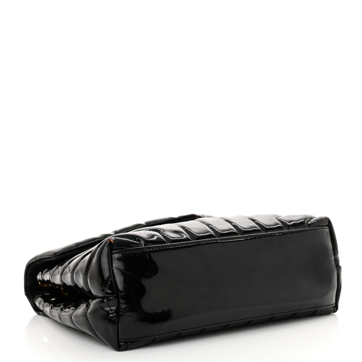Saint Laurent Patent Y Quilted Monogram Small Loulou Chain Satchel Black 4 of 19