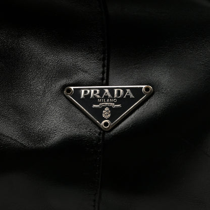 Prada Tessuto Nylon Calfskin Duffle Black 8 of 20