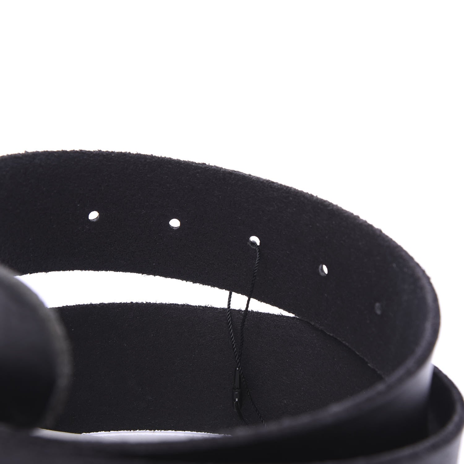 Gucci Calfskin Brass Feline Buckle Belt 80 32 Black 3 of 5