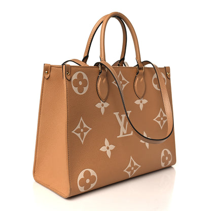 Louis Vuitton Empreinte Monogram Giant Onthego MM Arizona Creme 3 of 8