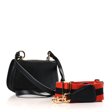 Gucci Roxy Calfskin Web Mini Blondie Shoulder Bag Black 3 of 9
