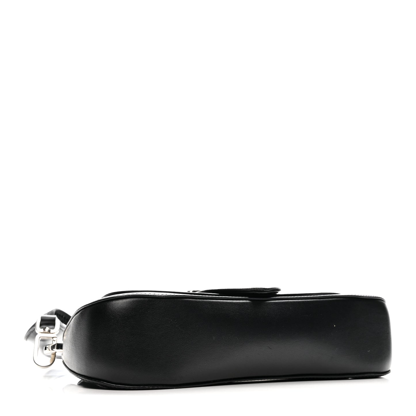 City Calfskin Saffiano Sidonie Shoulder Bag Black
