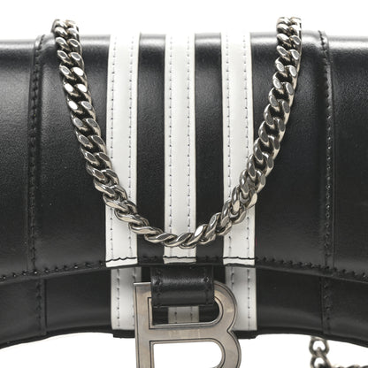 Balenciaga X ADIDAS Box Calfskin Hourglass Chain Bag Black 7 of 9