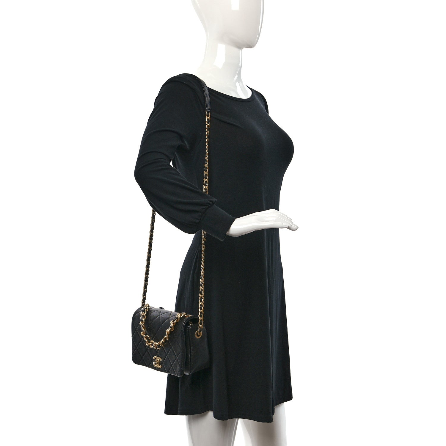 Chanel Caviar Quilted Small Fashion Therapy Flap Bag Black 2 of 11