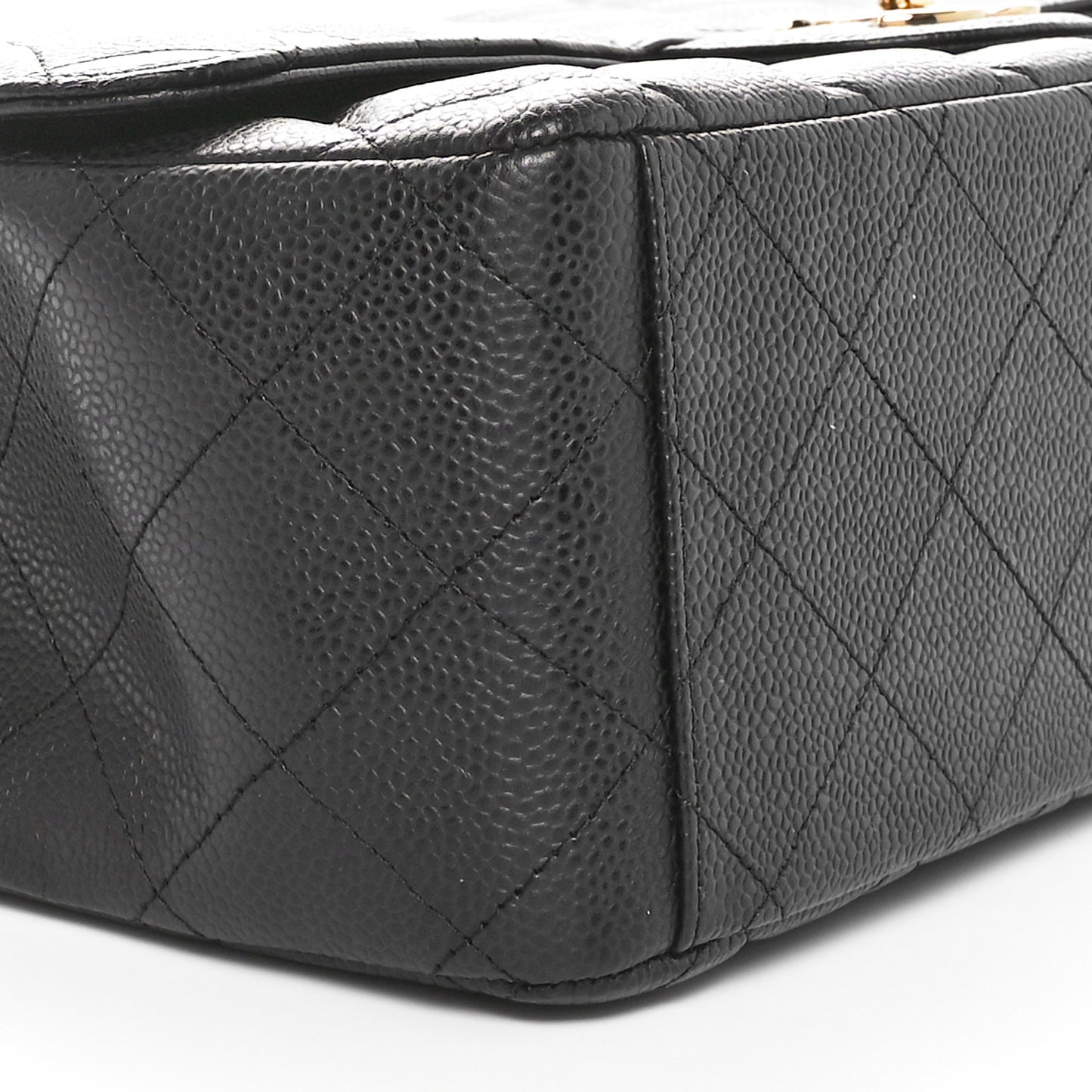 Caviar Quilted Maxi Double Flap Black