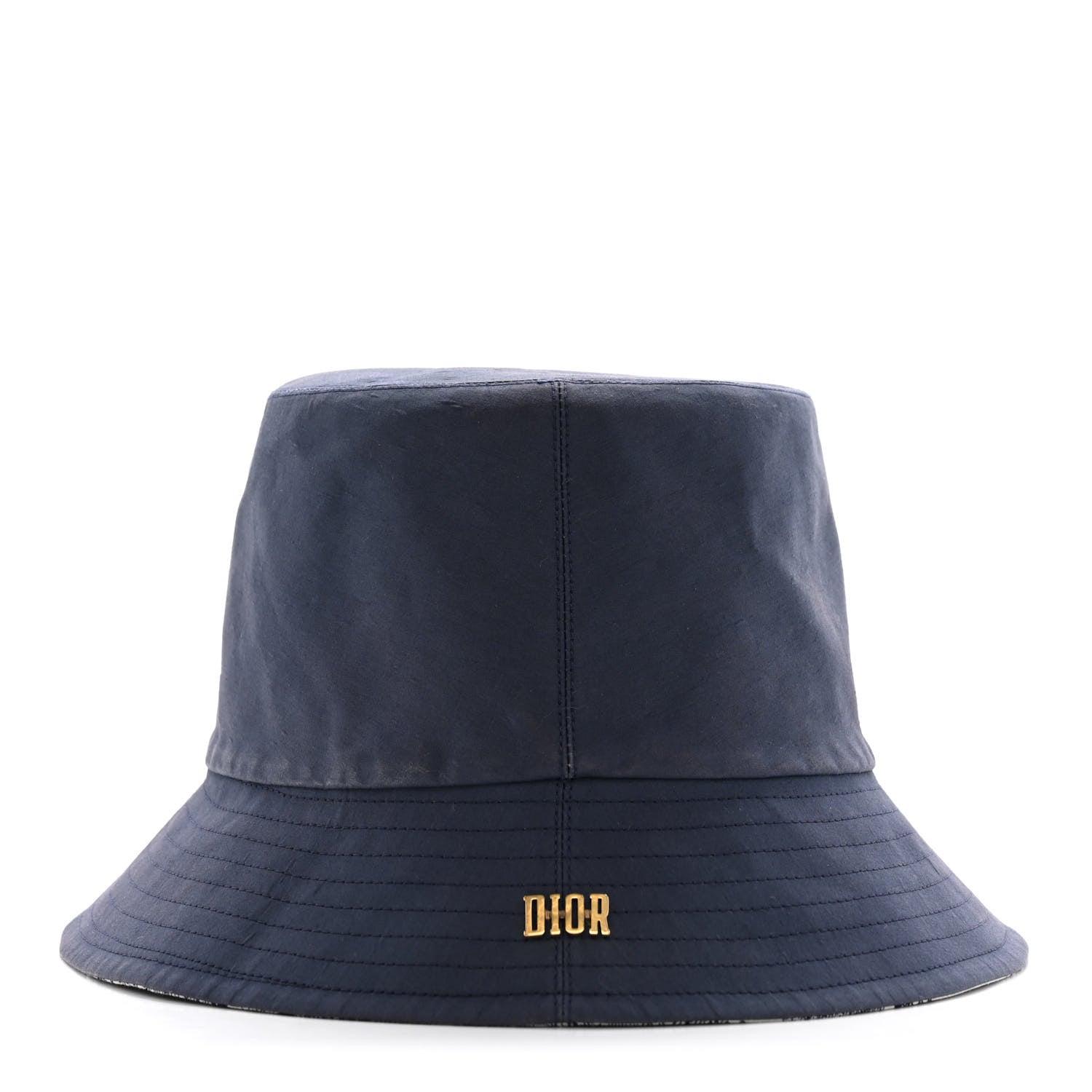 Christian Dior Cotton Toile De Jouy Bucket Hat 57 Blue 1 of 9