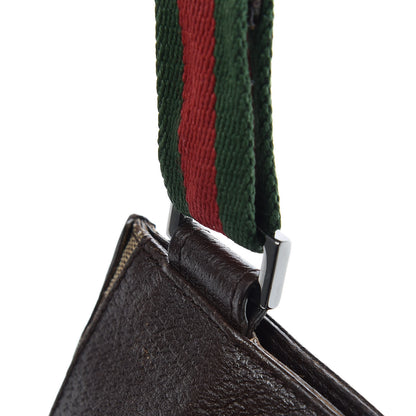 Gucci GG Monogram Web Messenger Crossbody Bag Dark Brown 10 of 12