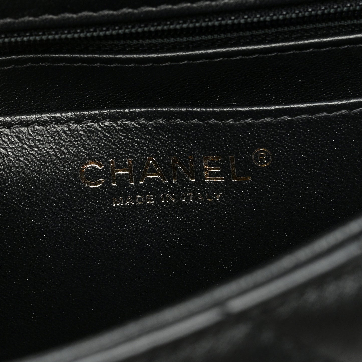 Lambskin Reverse Chevron Quilted Round Top Handle Flap Black