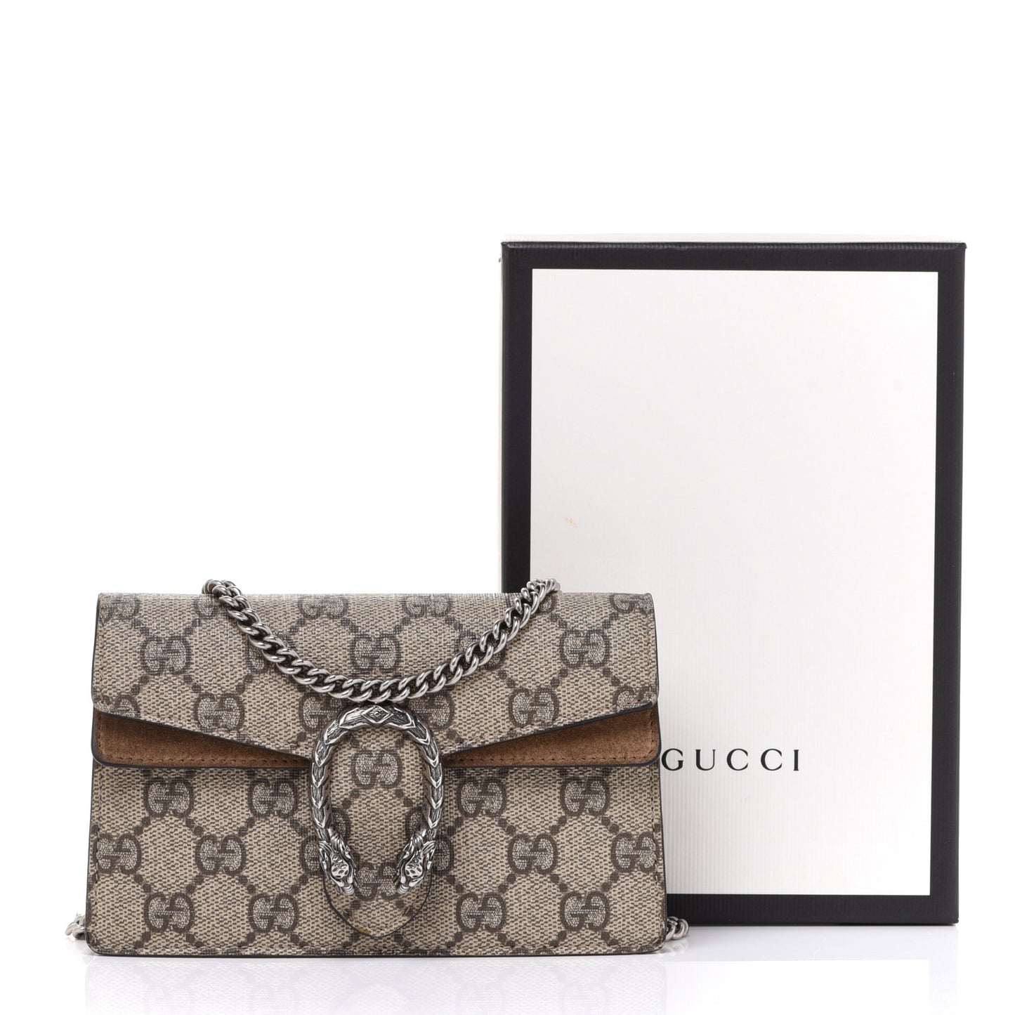 GG Supreme Monogram Super Mini Dionysus Shoulder Bag Taupe