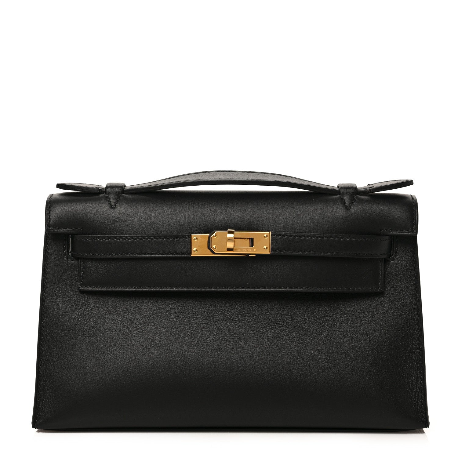 Hermes Swift Kelly Pochette Clutch Black 1 of 7