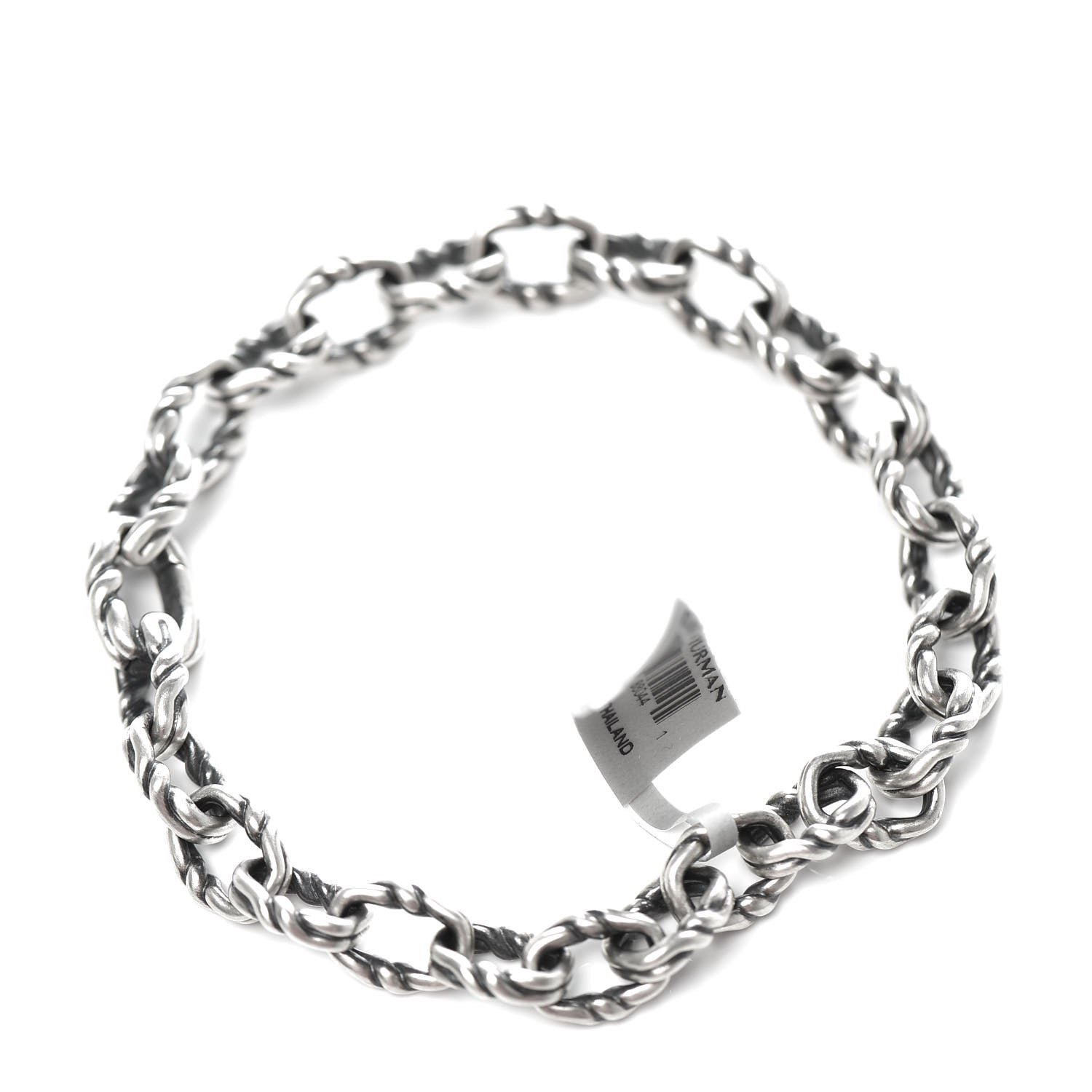 David Yurman Sterling Silver 8mm Twist Link Chain Bracelet 3 of 4