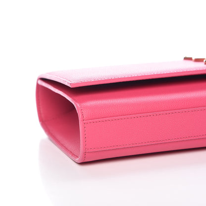 Saint Laurent Grain De Poudre Classic Monogram Clutch Lipstick Fuchsia 9 of 10