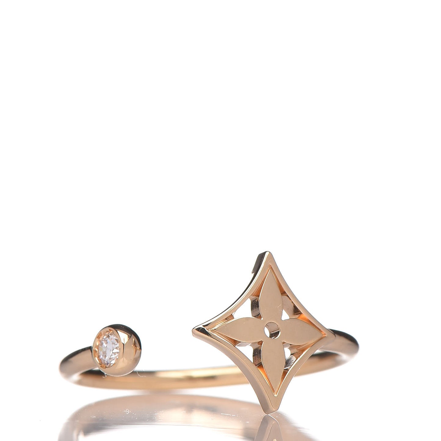 18K Yellow Pink White Gold Diamond Idylle Blossom Ring Set of 3 50 5.25