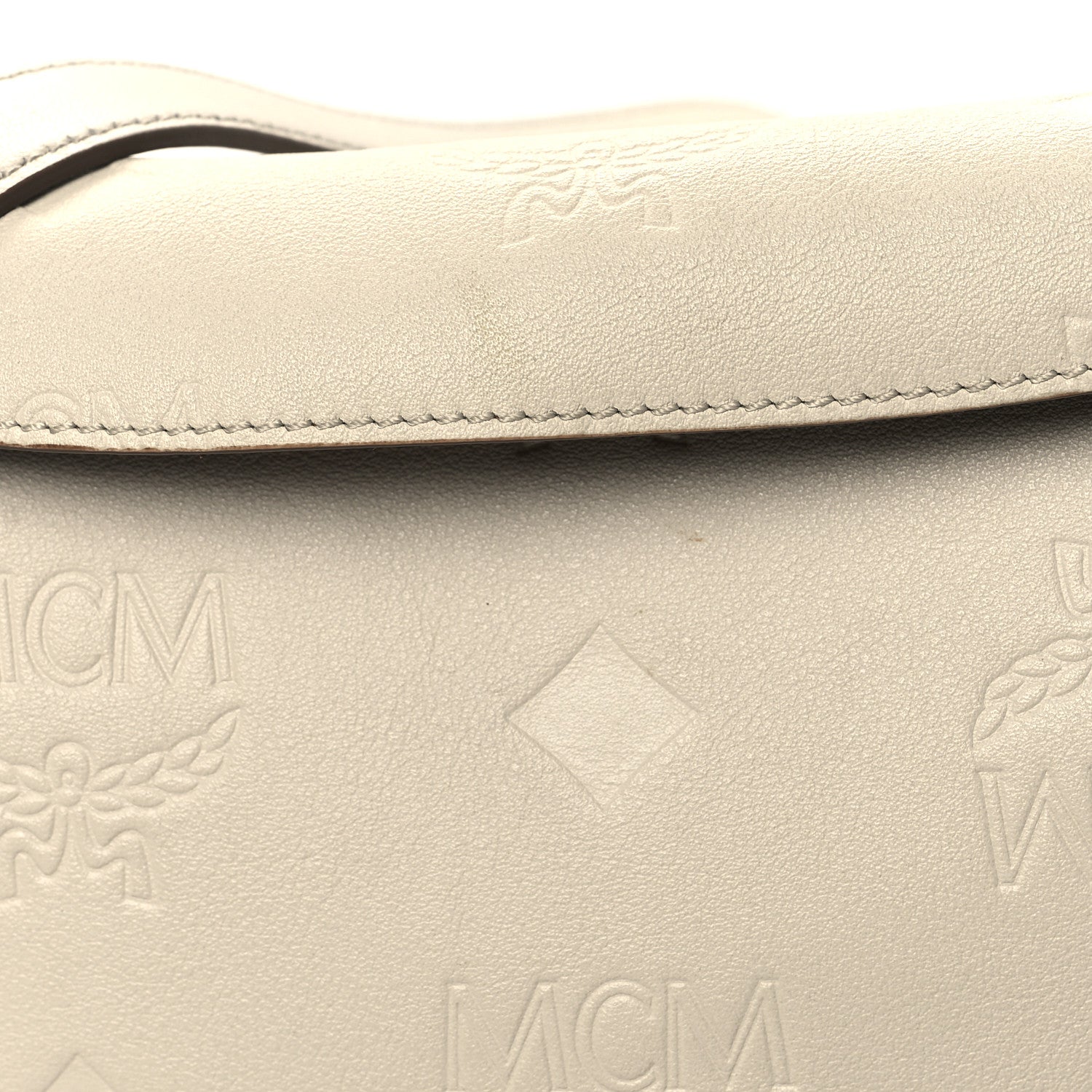MCM Calfskin Ottomar Small Aren Flap Hobo Oatmeal 10 of 11
