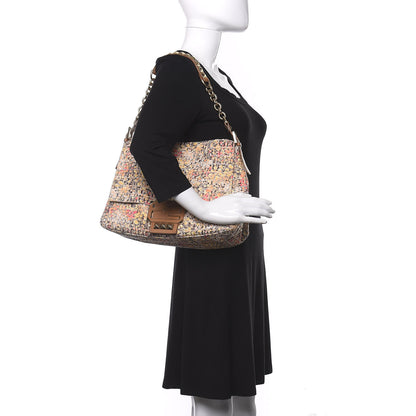 Fendi ENDI Zucchino Vitello Floral Studded Forever Mama Baguette Pesca Giallo Saddler 2 of 10