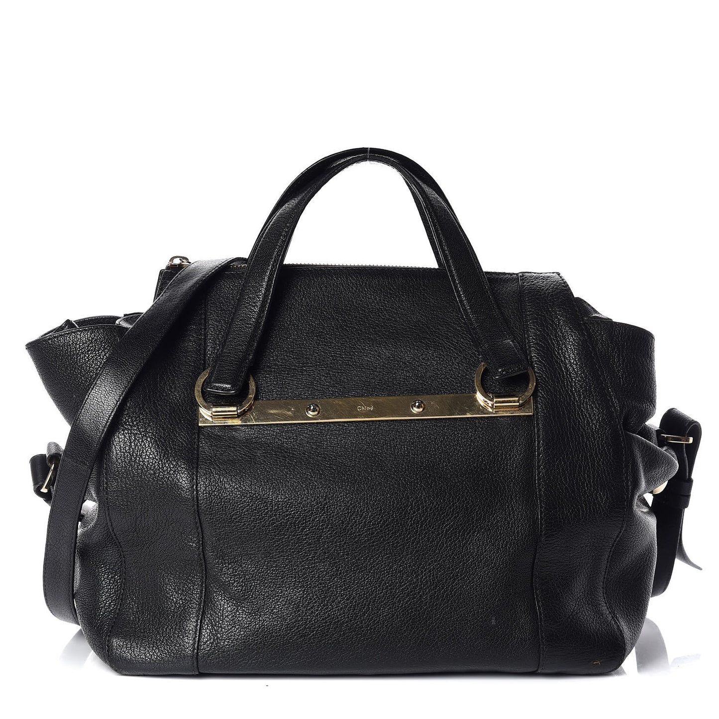 Calfskin Small Bridget Satchel Black