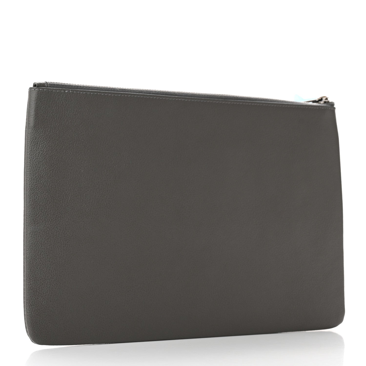 Burberry Calfskin Zip Pouch Charcoal Grey 3 of 7