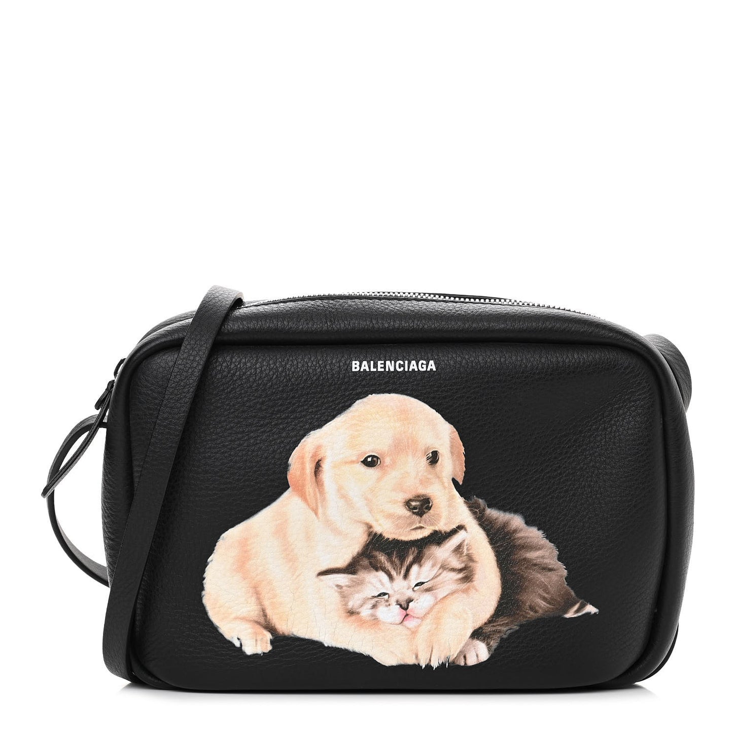 Calfskin Puppy And Kitten S Everyday Camera Bag Black