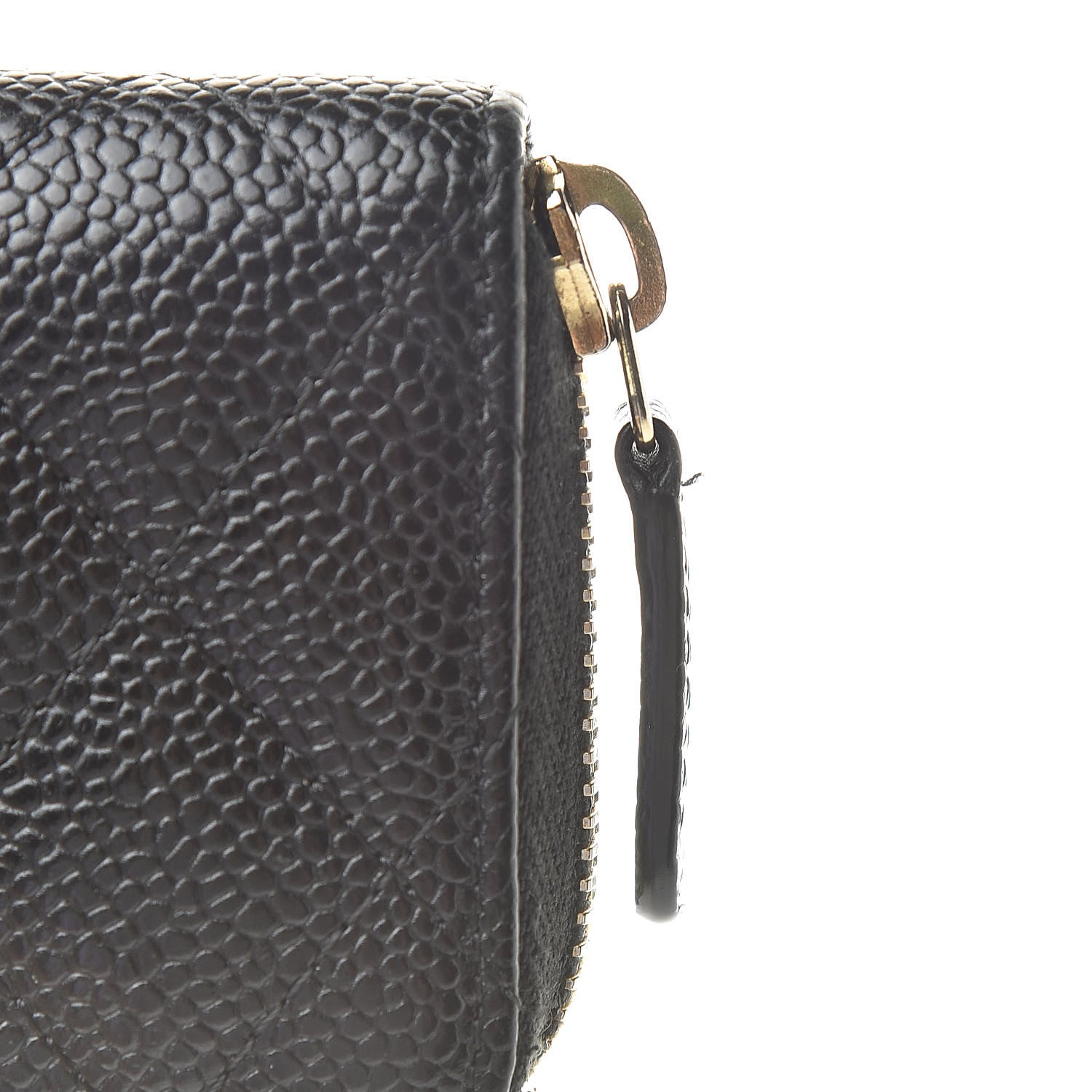 Chanel Caviar Quilted Zip Coin Purse Black 7 of 10