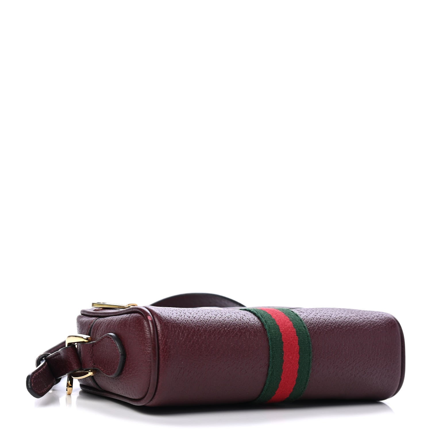 Gucci Calfskin Web Mini Ophidia Shoulder Bag Vintage Bordeaux 3 of 4