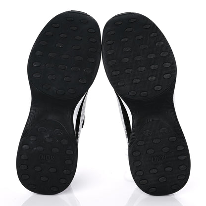 Christian Dior Suede Technical Mesh Oblique Mens B25 Runner Sneakers 42 Black White 5 of 12
