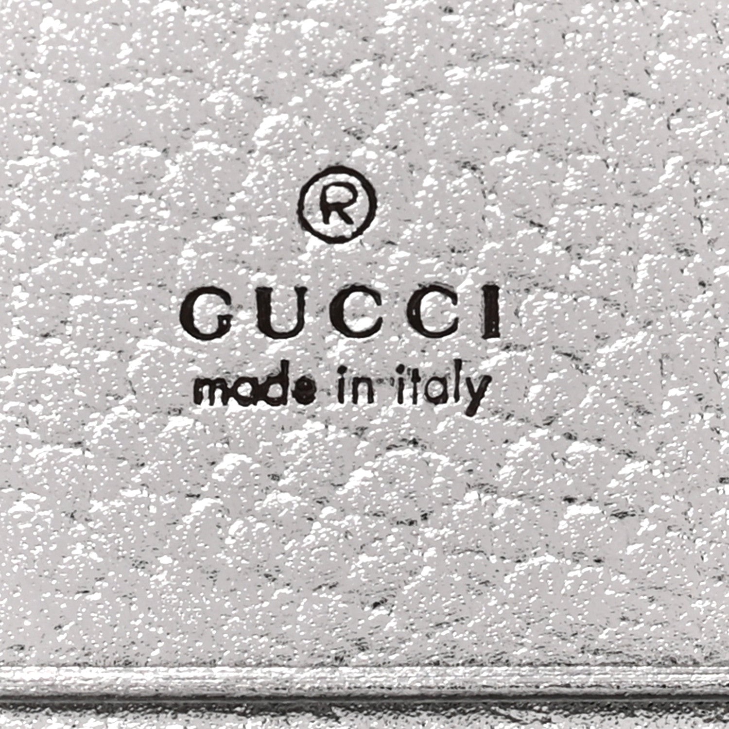 Gucci Metallic Calfskin GG Marmont Card Case Silver 6 of 7