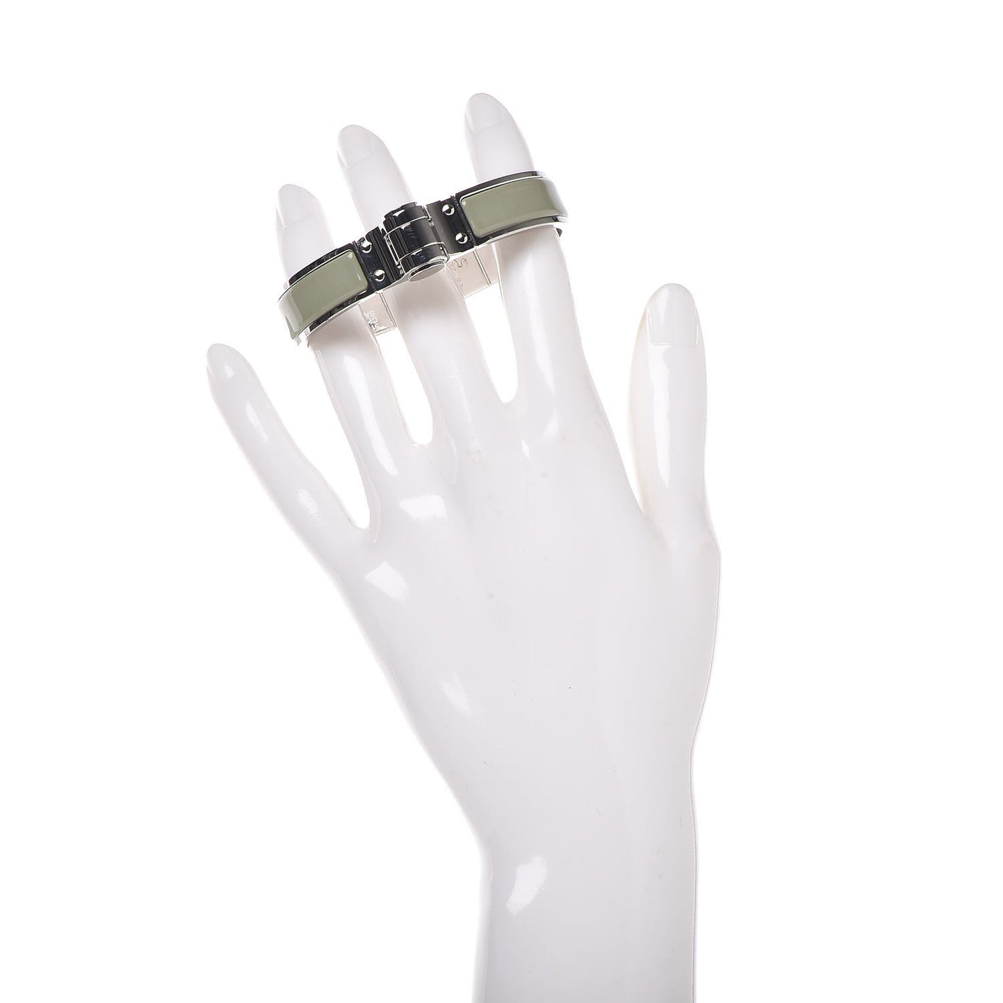Enamel Charniere Uni Narrow Hinged Bracelet S Sauge