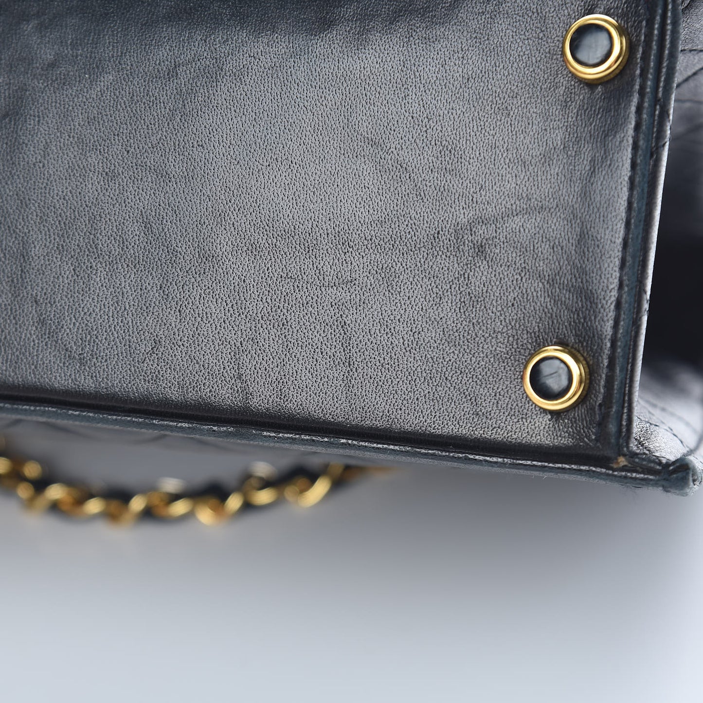 Lambskin Quilted Shoulder Flap Bag Black