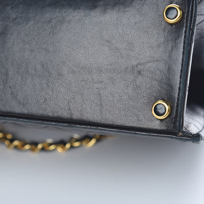 Chanel Lambskin Quilted Shoulder Flap Bag Black 27 of 34